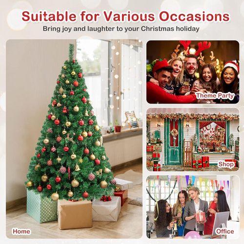 product_image_name-Generic- Artificial Christmas Tree Xmas Pine Tree with Solid Metal Legs Perfect for Indoor and Outdoor Holiday Decoration-4
