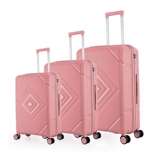 product_image_name-Generic-3 Piece  Luggage Suitcase-Rose Gold -1