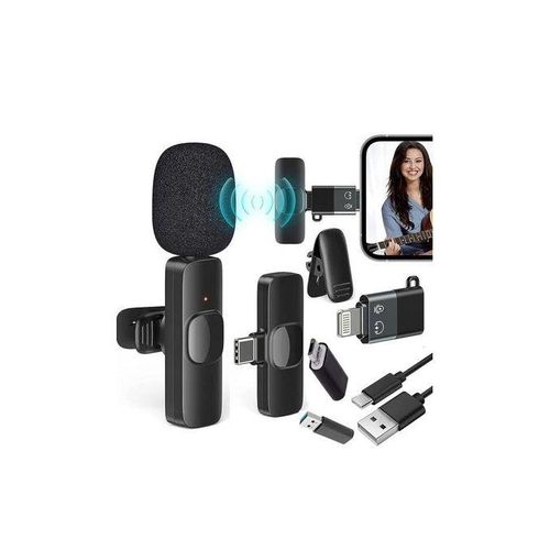 product_image_name-K8-Wireless Clip-On Microphone For YouTube & Live Streaming-3