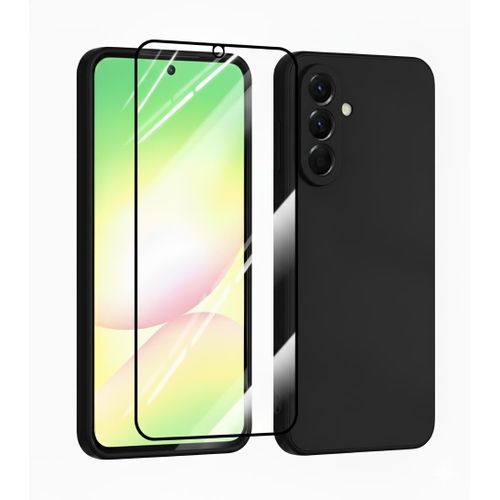 product_image_name-Samsung-Galaxy A36 Silcone Case with Free Tempered Glass Protector, Flexible Soft Silicone Anti-Scratch Shockproof Phone Cover-1