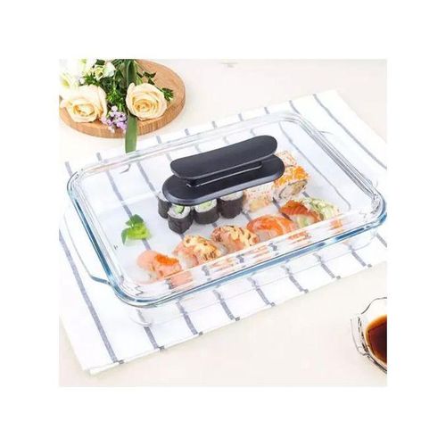product_image_name-Generic-3 Litre Rectangle Microwaveable Tempered Glass Serving Dish-Colorless-3