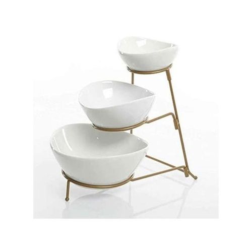 product_image_name-Generic-3 Tier Serving Bowls, DishesWith Gold Stand, Appetizers Party Server Set, White.-2