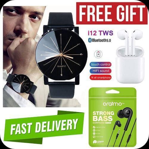 product_image_name-Generic-Oraimo Strong Bass Earphones + Extra Airpods ,Wrist Watch-1