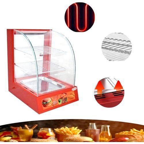 product_image_name-Generic-15 Kg ,15 x 18 x 24 Inch Small Commercial Electric Curved Glass Hot Snacks Countertop Food Warmer Fried Chicken Hot Warming Cabinet with 3 Tiers Warmer Display Showcase With Constant Temperature Control for Sandwich Milk Pizza Pies Pastries- Multicolor-2