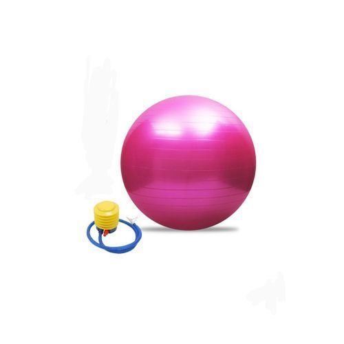 product_image_name-Generic-Yoga Ball Exercise Gym Ball With Inflator Pump - Pink-1