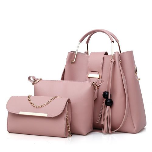 Shop 3 In 1 Set Shoulder Messenger Handbags Pink Jumia Uganda