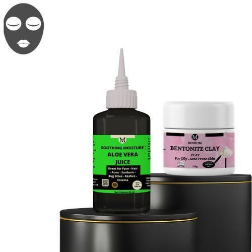 product_image_name-Mekis-Sodium Bentonite Clay + Aloe Vera Juice Combo–For Oily,Acne Skin-1