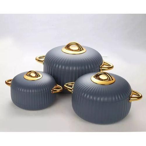 product_image_name-Generic-3Pc, 1,2,3.5Litres Food Warmer Dishes Thermal Insulation Hot Pot Casserole Lunch Boxes - Multicolors-3