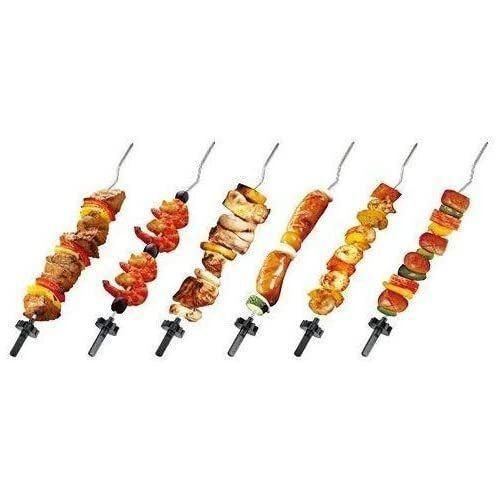 product_image_name-Generic-Electric Meat Vegetable Barbecue Kebab Machine Maker - 6 Forks, Silver-7