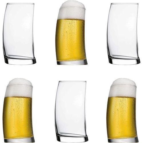 product_image_name-Generic-6 Pieces Of Curved Rocks Juice Glasses Tumblers - Clear.-4