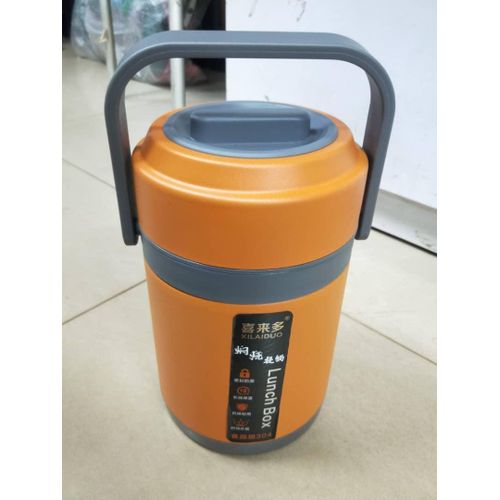 product_image_name-Generic-2 Litre Insulated Lunch Box Warmer Heat Boxes Heating Electric Lunch Box USB Electric Heated Lunch Boxes Food Warmer Container Thermal Jar Stainless Steel Car Lunch Box  Pot Bento box Flask Tiffin  Suitable for Schools, Offices -Multicolor-7