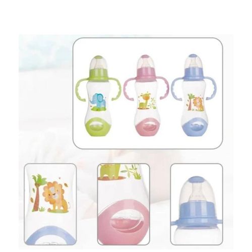 product_image_name-Generic-3 Pieces  Baby Feeding Bottles 240ml / Plastic Milk Bottles - Multicolors-3