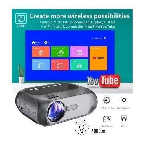 product_image_name-Borrego-T7 HD 1080P Smart Home Theater Projector Multimedia Multi-Screen Interactive (7000 lm) Portable Projector- Multicolor-4