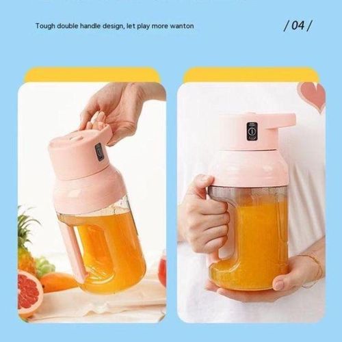 product_image_name-Generic-1500ML Electric Fruit Juicing Barrel Outdoor Ton Juicer Tritan Material USB Charging Double Cover Juicer Can Crush Portable Sports Cup Smoothie Blender - Multicolor-7