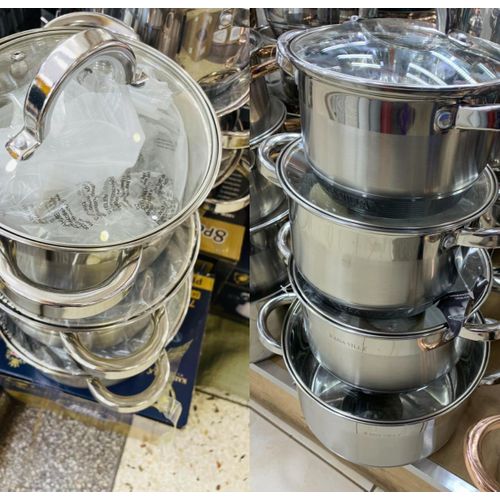 product_image_name-Kaisa Villa-4Pc  Stainless Steel Cookware & Serving Dishes- Color, Silver -2