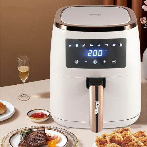 product_image_name-Dsp-5.5L Oil Free Air Fryer Touch Control Board Automatic Shutdown 8 Preset Menus Hot Oven Cooker - Cream.-7