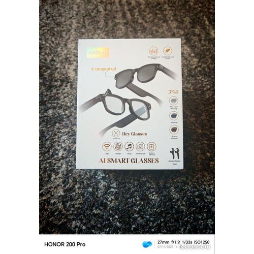 product_image_name-Generic-AI Smart Glass It features Bluetooth connectivity for music playback and phone calls. -1