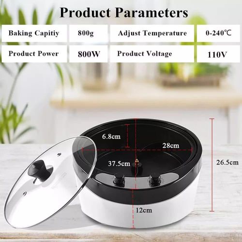 product_image_name-Saachi-Electric Coffee Roaster Machine Round Coffee Bean Roasting Baking Baker 800g-Multicolor-7