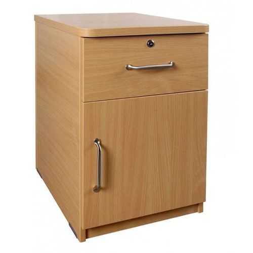 product_image_name-Genuine-Office Moving Drawer,one locking drawer with a door- Beech colour-1