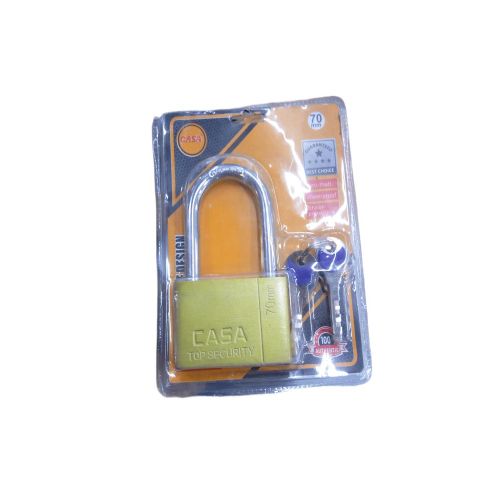 product_image_name-Generic-Casa Heavy Duty Security Padlock 70mm With 3 Keys – Strong Brass Lock For Gates, Doors & Shops-1