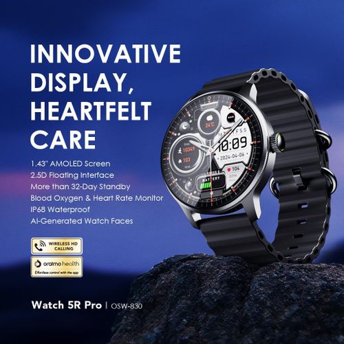 product_image_name-Oraimo-Watch 5R Pro 1.43" AMOLED 2.5D Floating Interface IP68 Smart Watch Full Touch Screen-2