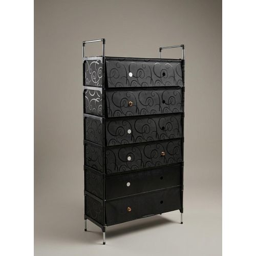 product_image_name-Generic-Portable 6-Tier Multipurpose Organizer Rack with Dustproof Cover (Black)-1