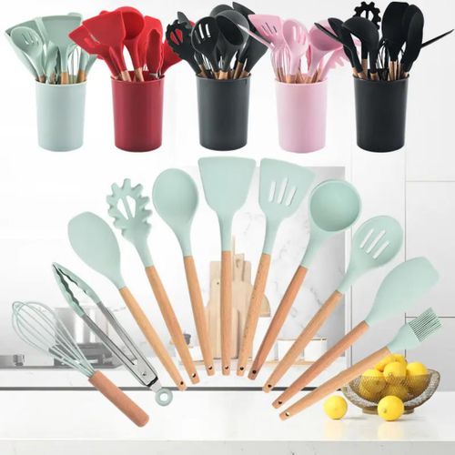 product_image_name-Generic-Silicone Spoons Set - Multicolor -1