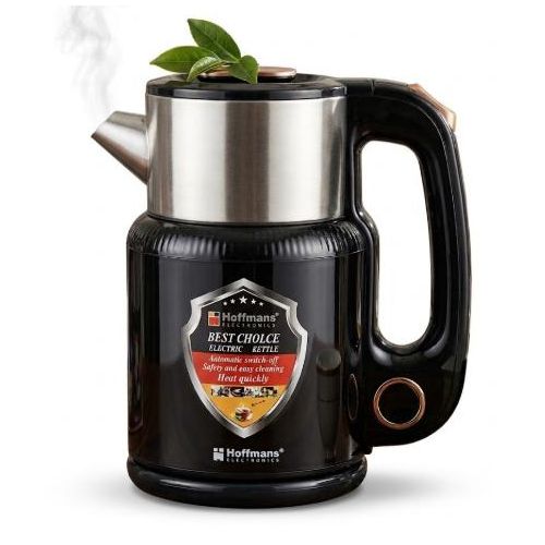product_image_name-Hoffmans- 2.8L Electric Kettle 2200W Stainless Steel - Black..-1