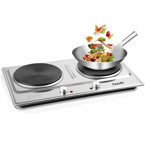 product_image_name-Saachi-Electric Stove Double Burner Hot Plate Coil Cooker - Silver-1