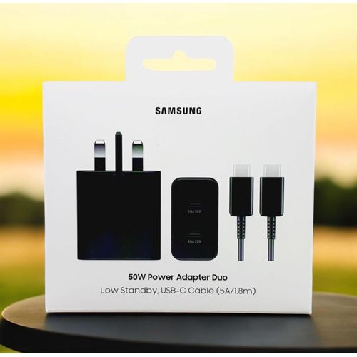 product_image_name-Samsung-Original 50W PD Duo Power Adapter with 5A USB C Cable Black -1