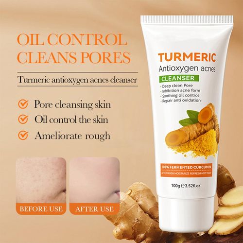 product_image_name-Tumeric-Sadoer Cleanser Anti Acnes Facial Cleanser, Deep Cleansing Oil Control Cleanser - 100g-1