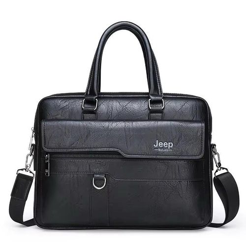 product_image_name-Generic-15in x 12 Inches Waterproof Messenger Shoulder Bag For Business And Travel Work Office Men's Leather Briefcase Commute MacBook And Laptop Bag With Padded Compartment- Multicolor-8
