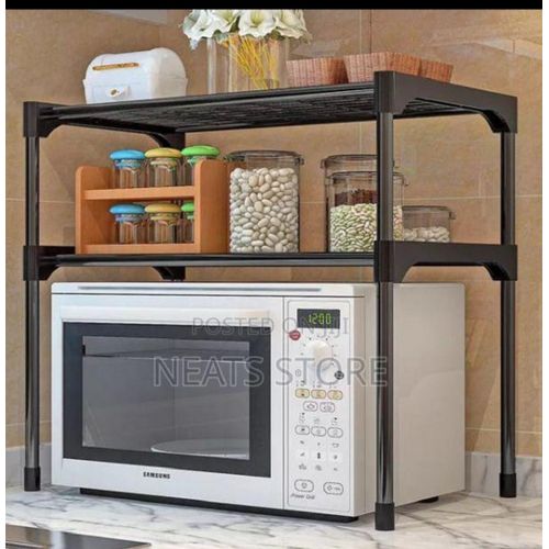 product_image_name-Generic-Microwave Oven Stand, Multifunctional Microwave Oven Organizing Table Stainless Steel Microwave Oven Rack Multi-layer Kitchen Storage Rack Sink Organizer Spice Rack-1