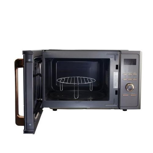 product_image_name-Sonashi-25litres Microwave Oven - Digital Touch Control  Pull Open Door Handle with Child Safety Lock 1000W Grill, Fast Heating and Defrost Function 5 Power Levels 1000Watts SMO-925DG Black/White-2