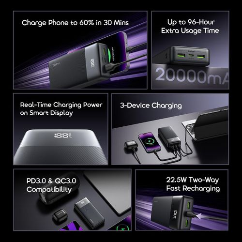 product_image_name-Oraimo-PowerNova Q21 Power Bank 20000mAh 22.5W Fast Charging  Smart Digital Display-3
