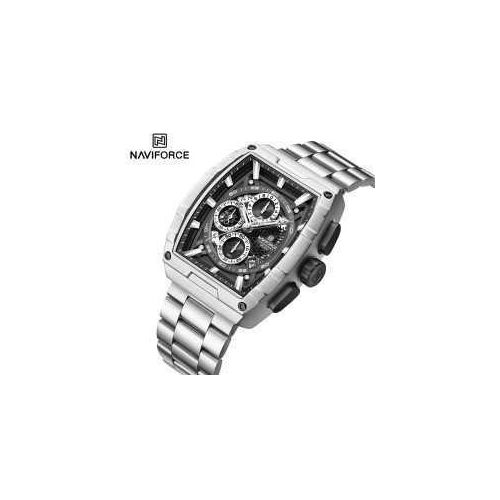product_image_name-Naviforce-Chronograph Men's Waterproof New Model Dated Watch - Silver, Black -1
