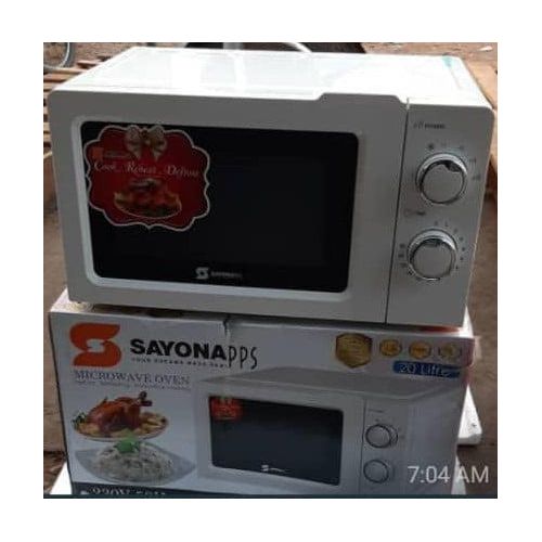 product_image_name-Sayonapps-20 Liters Microwave Oven To Cook  Reheat And Defrost-White/Black-3