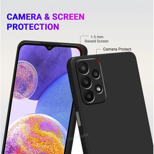 product_image_name-Generic-The Silicone Soft Back Cover Case for Samsung Galaxy A23 4G and Samsung Galaxy A23 5G (Silicone Black)-3