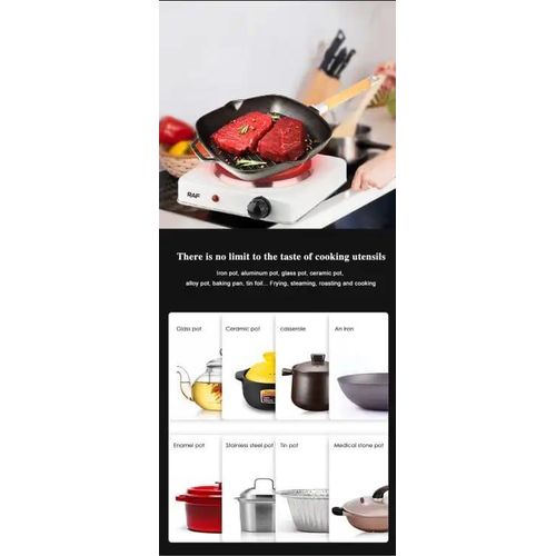 product_image_name-RAF-Electric Ceramic Stove 1000 W cooking hot plate with temperature control overheat protection electric cooker- Black-4