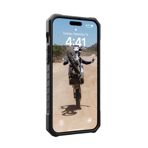product_image_name-Urban Armor Gear-UAG Case Compatible with iPhone 15 Plus Case 6.7" Pathfinder Clear Ice/Silver Built-in Magnet Compatible with MagSafe Charging Rugged Transparent Dropproof Protective Cover - Translucent -8