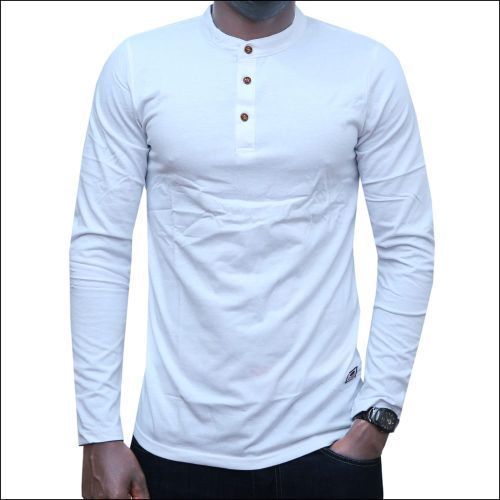 Shop Men's Long Sleeved Casual T-shirt - White | Jumia Uganda