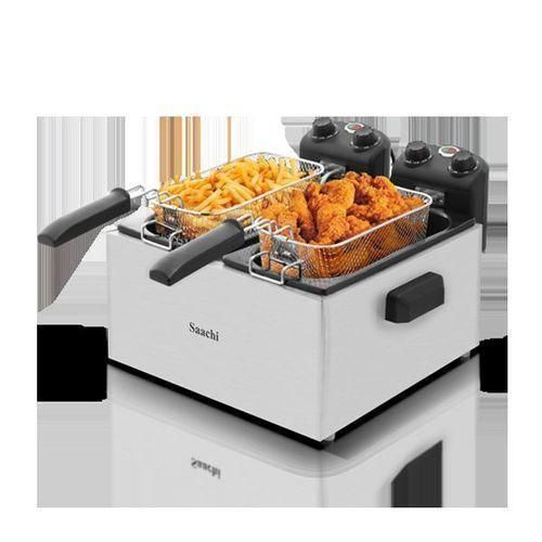 product_image_name-Saachi-Original Stainless Double Deep Fryer 6.0 Litres - Silver-2