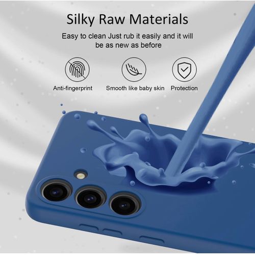 product_image_name-Generic-Galaxy A36 5G Case - Soft Liquid Silicone Shockproof Back Cover (Blue)-3