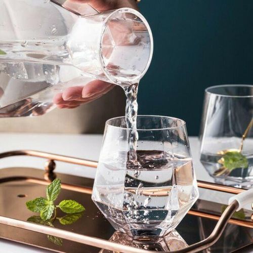 product_image_name-Generic-7 Set Whiskey Wine Diamond Decanter With Liquor Hexagon Glasses Gift Set - Clear.-3