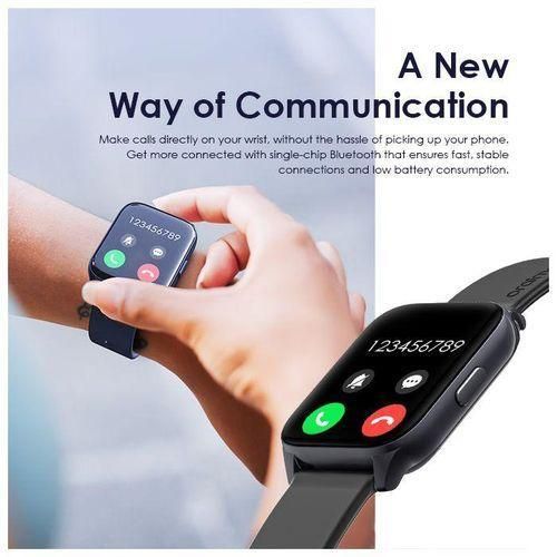 product_image_name-Oraimo-Watch 4 Plus OSW-801 Watch 4 Plus Bluetooth Call Smart Watch 2.01inch HD Display Fitness Tracker with Heart Rate Sleep Monitor Pedometer IP68 Waterproof- Black-4