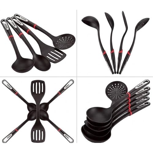 product_image_name-Tefal-Ingenio 4-Piece Kitchen Utensil Set – Spoon, Spatula, Ladle & Colander K206S414 (Black)-7