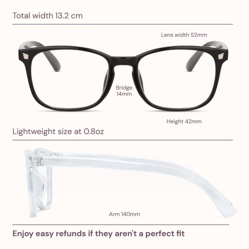 product_image_name-Fashion-2 IN 1 Anti Blue Light UV400 Eye Protection Trendy Glasses set for Men Women-2
