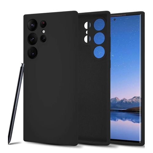 product_image_name-Samsung-Galaxy S23 Ultra Soft Rubber Liquid Silicone Case Cover Black-1