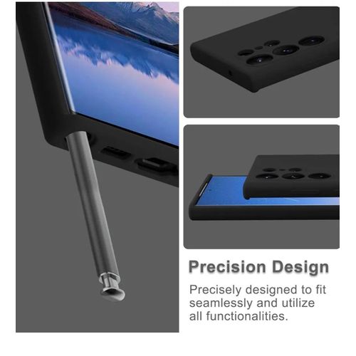 product_image_name-Samsung-Galaxy S23 Ultra Soft Rubber Liquid Silicone Case Cover Black-2