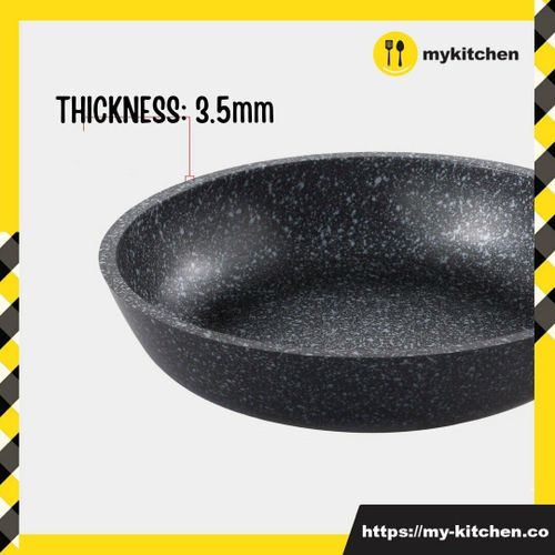 product_image_name-Generic-30CM Non Stick Ceramic Coated Frying Pan Kitchenware Cooking Round Roti Egg Chapati Pan -Black-3